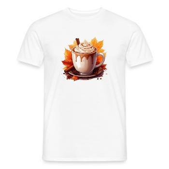 Autumnal cocoa - Men's T-Shirt - white - Front - AI Model Male 178 dark (178cm)