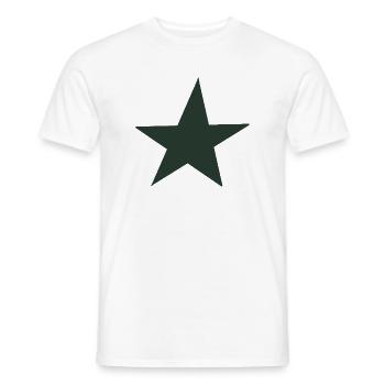 motif d’étoile verte dans un style rétro - T-shirt homme - blanc - Devant - AI Model Male 178 dark (178cm)
