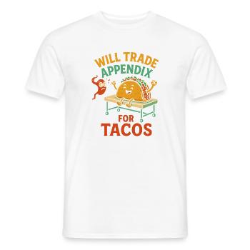 Swap attachments for tacos - Men's T-Shirt - white - Front - AI Model Male 178 dark (178cm)