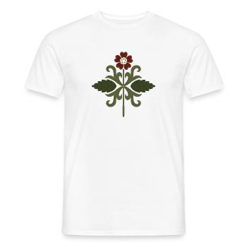 Design de symétrie florale vintage - T-shirt homme - blanc - Devant - AI Model Male 178 dark (178cm)