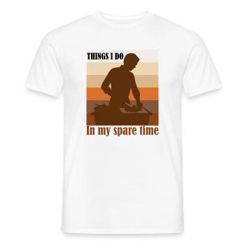 Dinge, die ich in meiner Freizeit mache Humoristische de Cuisine - Männer T-Shirt - Weiß - Vorne - AI Model Male 178 dark (178cm)