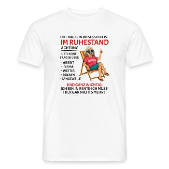 Pension Pension Retirement Funny Pensioner - Men's T-Shirt - white - Front - AI Model Male 178 dark (178cm)