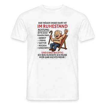 Pension Pension Retirement Funny Pensioner - Men's T-Shirt - white - Front - AI Model Male 178 dark (178cm)