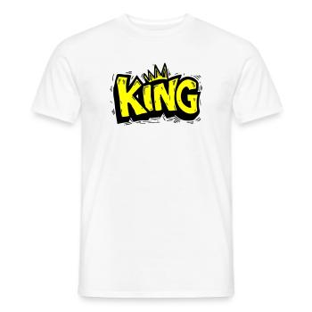 Lettrage King Graffiti - T-shirt homme - blanc - Devant - AI Model Male 178 dark (178cm)