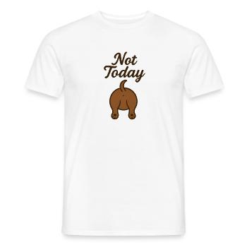 Teckel vu de derrière - T-shirt homme - blanc - Devant - AI Model Male 178 dark (178cm)