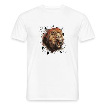 Löwe - Männer T-Shirt - Weiß - Vorne - AI Model Male 178 dark (178cm)