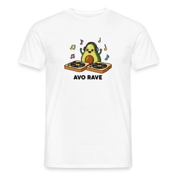 DJ Avocado - Männer T-Shirt - Weiß - Vorne - AI Model Male 178 dark (178cm)