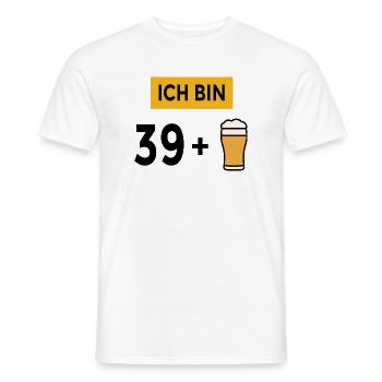 9 + 1 bière disant hommes 40e anniversaire - T-shirt homme - blanc - Devant - AI Model Male 178 dark (178cm)