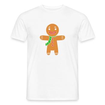 Gingerbread Christmas Gingerbread Man - Men's T-Shirt - white - Front - AI Model Male 178 dark (178cm)