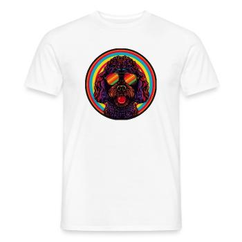 Labrador Sonnenbrille Ostern - Männer T-Shirt - Weiß - Vorne - AI Model Male 178 dark (178cm)