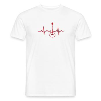 Musical heartbeat design - Men's T-Shirt - white - Front - AI Model Male 178 dark (178cm)