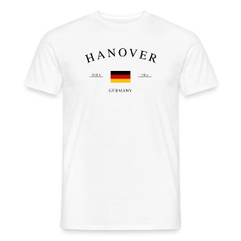 Hannover Deutschland – Urlaub Souvenir & Geschenk - Männer T-Shirt - Weiß - Vorne - AI Model Male 178 dark (178cm)