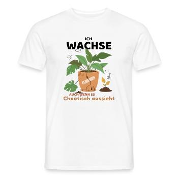 I'm growing, even if it looks messy - Men's T-Shirt - white - Front - AI Model Male 178 dark (178cm)