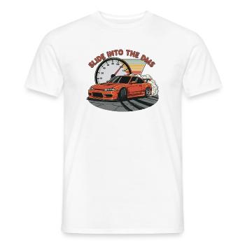 Glisser dans le DMS - T-shirt homme - blanc - Devant - AI Model Male 178 dark (178cm)