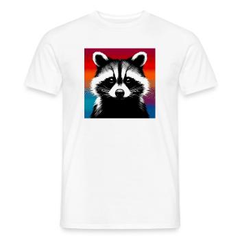 Raton laveur - T-shirt homme - blanc - Devant - AI Model Male 178 dark (178cm)