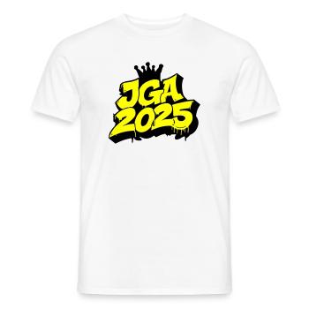 Enterrement de vie de garçon 2025 Enterrement de vie de garçon - T-shirt homme - blanc - Devant - AI Model Male 178 dark (178cm)