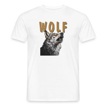 Wolf - Men's T-Shirt - white - Front - AI Model Male 178 dark (178cm)