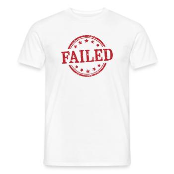 Gescheiterter Red Grunge Stempel - Männer T-Shirt - Weiß - Vorne - AI Model Male 178 dark (178cm)