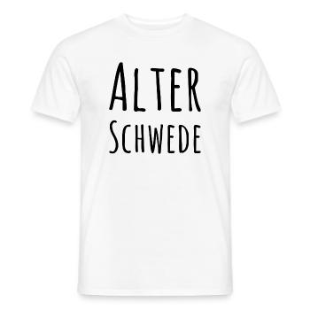 Vieux suédois Fun Design - T-shirt homme - blanc - Devant - AI Model Male 178 dark (178cm)