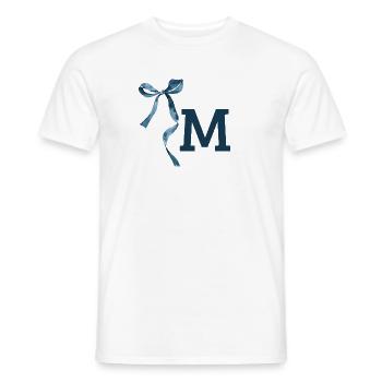 Monogram m gift idea - Men's T-Shirt - white - Front - AI Model Male 178 dark (178cm)
