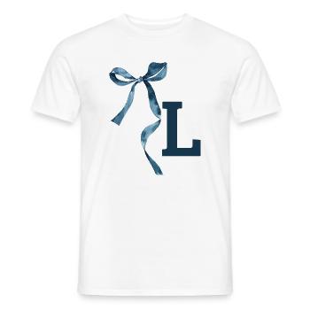 Monogram l gift idea - Men's T-Shirt - white - Front - AI Model Male 178 dark (178cm)