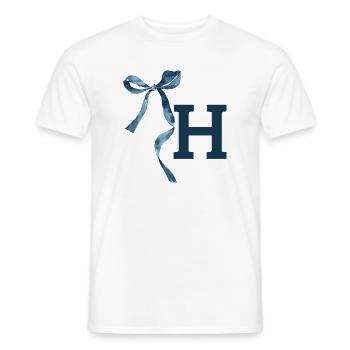 Monogram h gift idea - Men's T-Shirt - white - Front - AI Model Male 178 dark (178cm)
