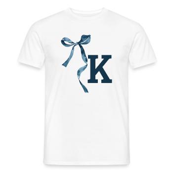 Monogram k Geschenkidee - Männer T-Shirt - Weiß - Vorne - AI Model Male 178 dark (178cm)