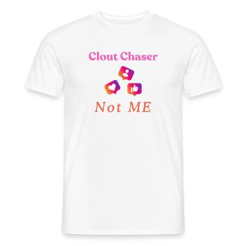 Clout Chasing Social Media Design T-Shirt - Men's T-Shirt - white - Front - AI Model Male 178 dark (178cm)