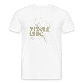 Tropical Monstera Leaf Pattern Design - Men's T-Shirt - white - Front - AI Model Male 178 dark (178cm)