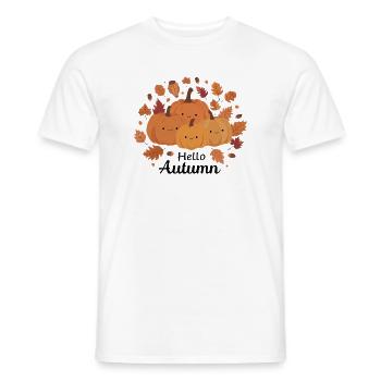 Freche Kürbisse mit niedlichen Gesichtern Herbst - Männer T-Shirt - Weiß - Vorne - AI Model Male 178 dark (178cm)