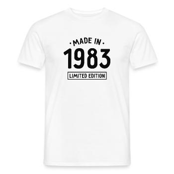 Made in 1983 - Limited Edition - Year of birth - Men's T-Shirt - white - Front - AI Model Male 178 dark (178cm)