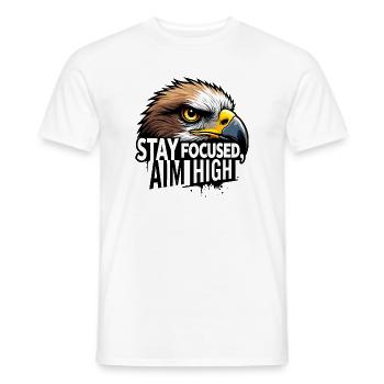 Conception de motivation Eagle Focus - T-shirt homme - blanc - Devant - AI Model Male 178 dark (178cm)