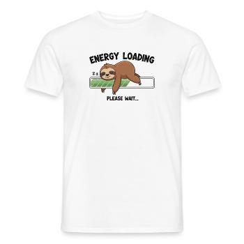 Battery Nap Mode - Men's T-Shirt - white - Front - AI Model Male 178 dark (178cm)