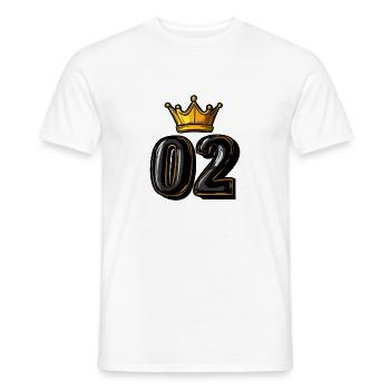 Couronne à 2 chiffres - T-shirt homme - blanc - Devant - AI Model Male 178 dark (178cm)