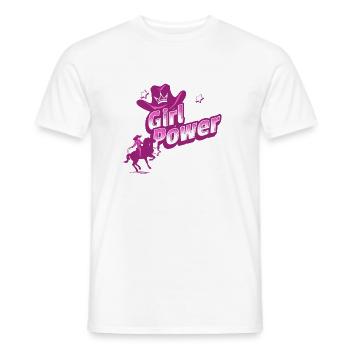 Girl Power - Équitation et Éclat - T-shirt homme - blanc - Devant - AI Model Male 178 dark (178cm)