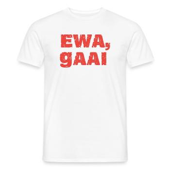 Ewa, geai. Proverbes anversois - T-shirt homme - blanc - Devant - AI Model Male 178 dark (178cm)