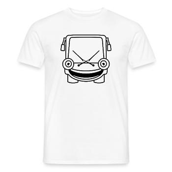 Little Bus – Comic Travel & Road Vibes - Men's T-Shirt - white - Front - AI Model Male 178 dark (178cm)