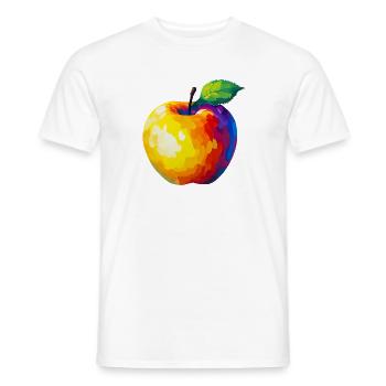 Colorful pixel apple - Men's T-Shirt - white - Front - AI Model Male 178 dark (178cm)