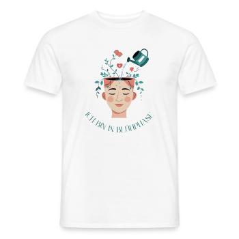Pensées épanouies - Je suis en phase d’épanouissement - T-shirt homme - blanc - Devant - AI Model Male 178 dark (178cm)