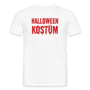 Costume d’Halloween Lettrage Sang - T-shirt homme - blanc - Devant - AI Model Male 178 dark (178cm)