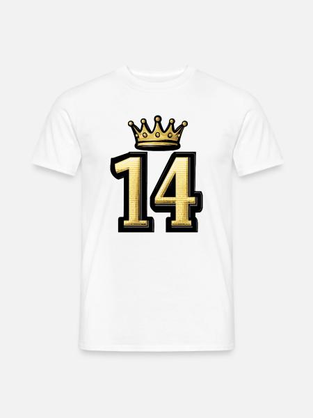 Couronne numéro 14 - T-shirt homme - blanc