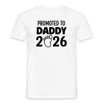 Promu à papa 2026 - T-shirt homme - blanc - Devant - AI Model Male 178 dark (178cm)