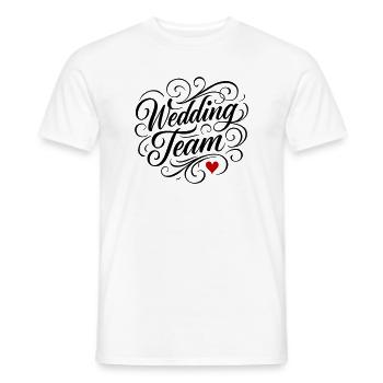 Hochzeit Team Herz - Männer T-Shirt - Weiß - Vorne - AI Model Male 178 dark (178cm)