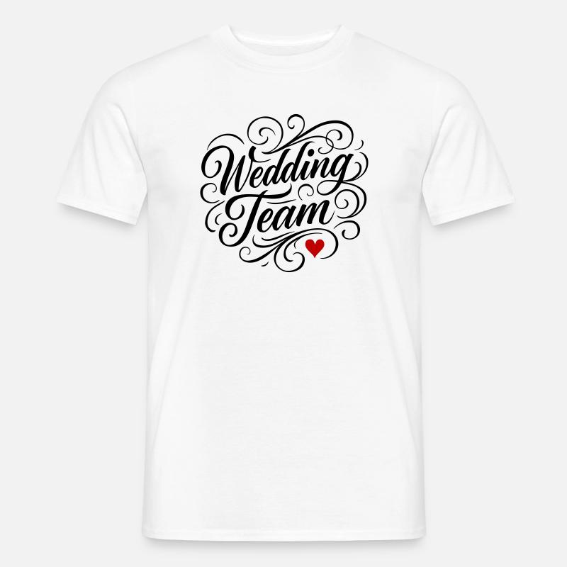 Bryllup Team Hjerte - Mænd T-shirt - hvid