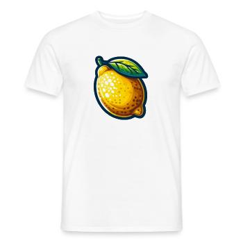 Vibrant Lemon - Men's T-Shirt - white - Front - AI Model Male 178 dark (178cm)