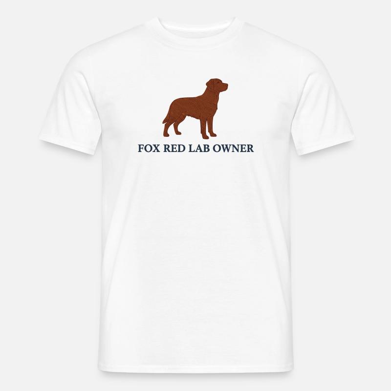 Fox red Labrador Logo - Männer T-Shirt - Weiß