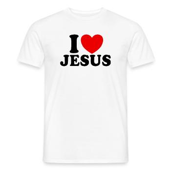 Ich liebe Jesus, christlicher Glaube, Kirche, Bibe - Männer T-Shirt - Weiß - Vorne - AI Model Male 178 dark (178cm)