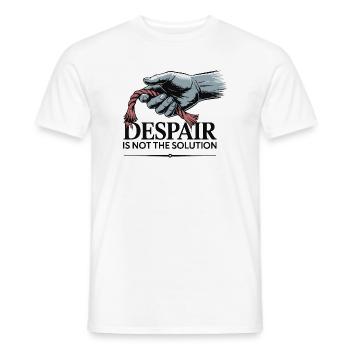 Resilient Hand Holding Frayed Rope - Men's T-Shirt - white - Front - AI Model Male 178 dark (178cm)