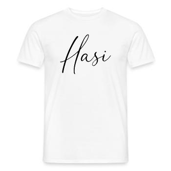 Hasi / Handwriting Design - Men's T-Shirt - white - Front - AI Model Male 178 dark (178cm)