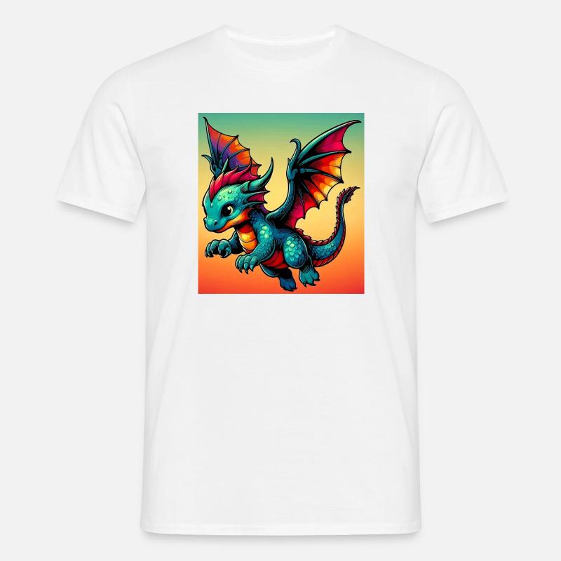 Drache - Männer T-Shirt - Weiß